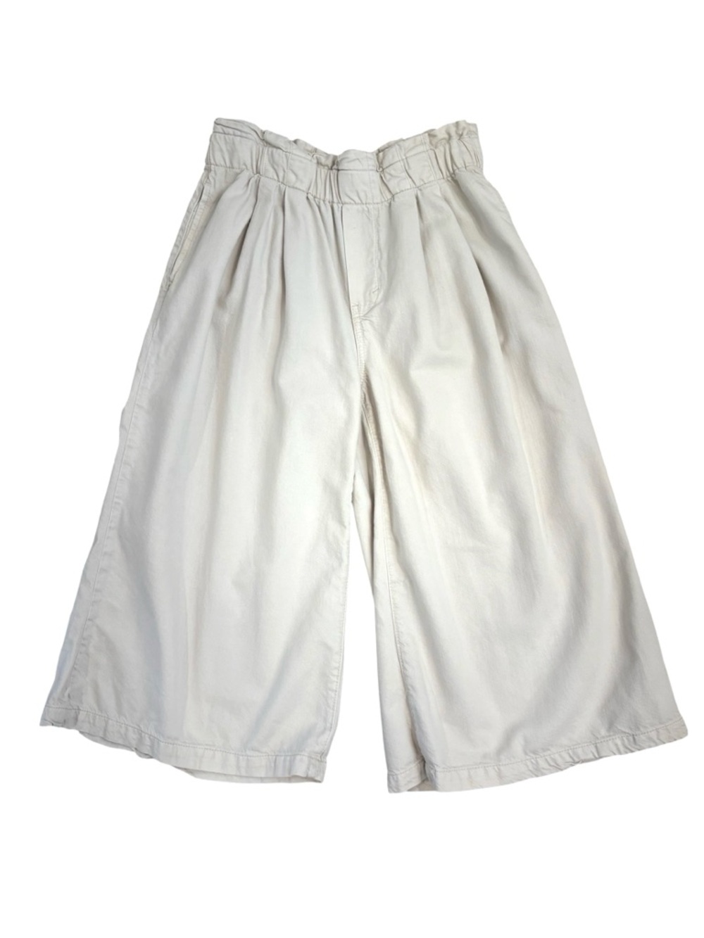 Anthropologie Pilcro Cream High-Rise Cropped Paperbag Jeans Pants Sz S Petite - Picture 4 of 10